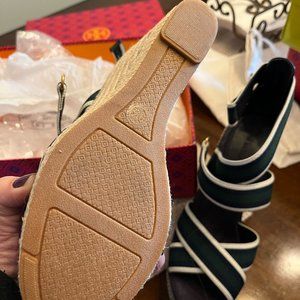 NWB Tory Burch Frieda 100mm Espradrille Elastic Calf leather